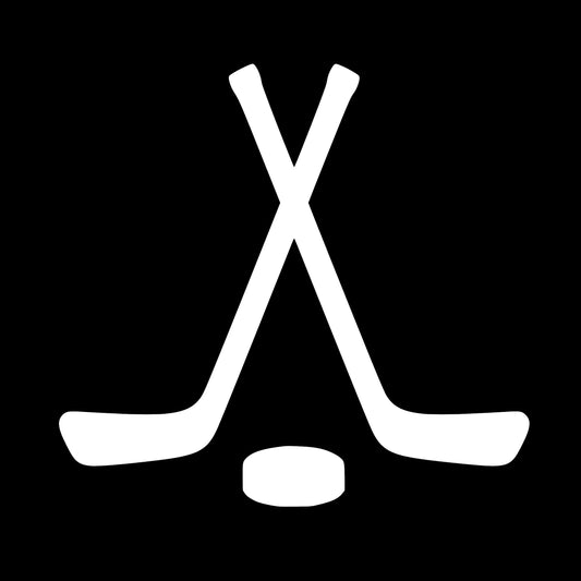 Hokey Sticks and Puck Vinyl Sticker