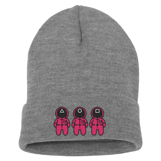 Embroidered Squid Beanie, Hat, Cuffed Beanie