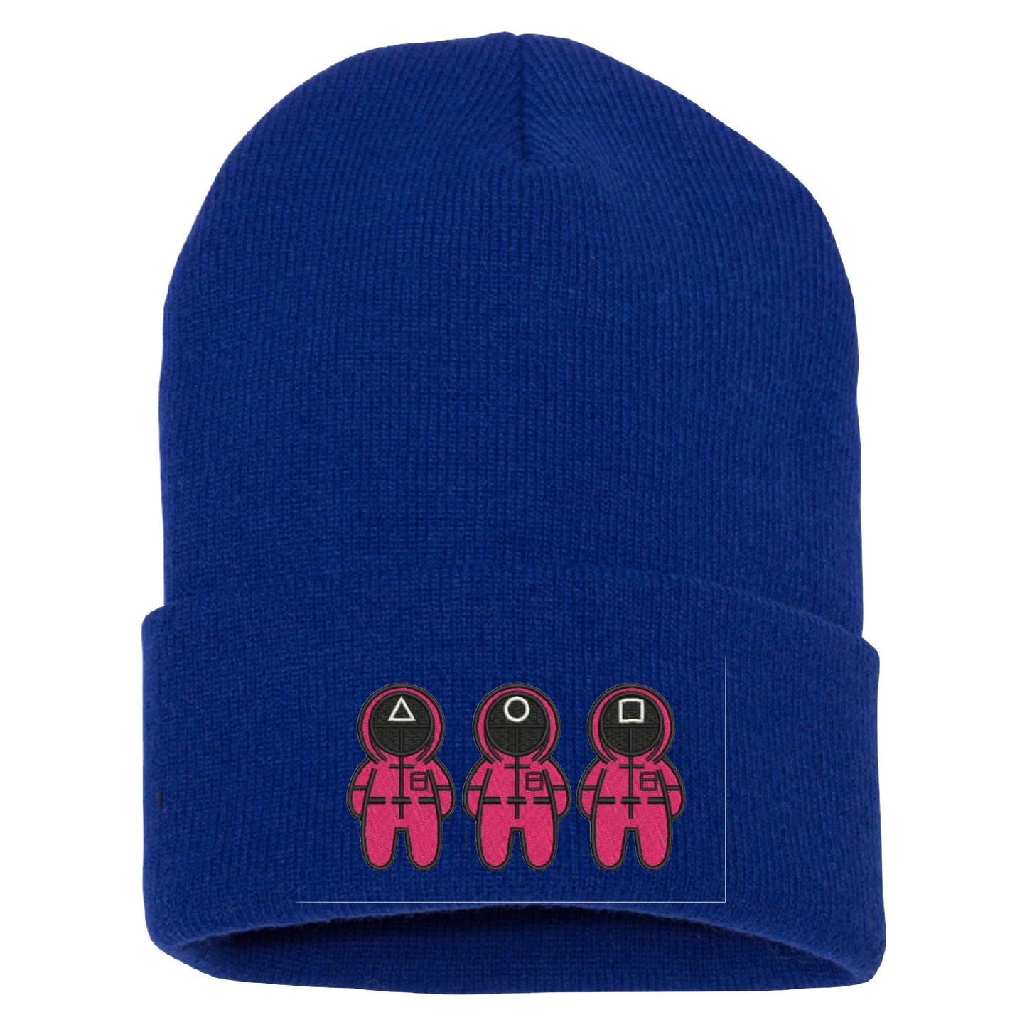 Embroidered Squid Beanie, Hat, Cuffed Beanie