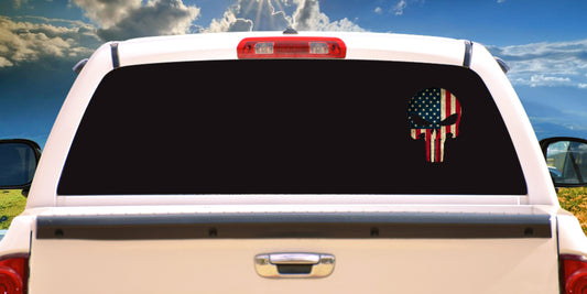 The Punisher, USA Flag, Decal Sticker.