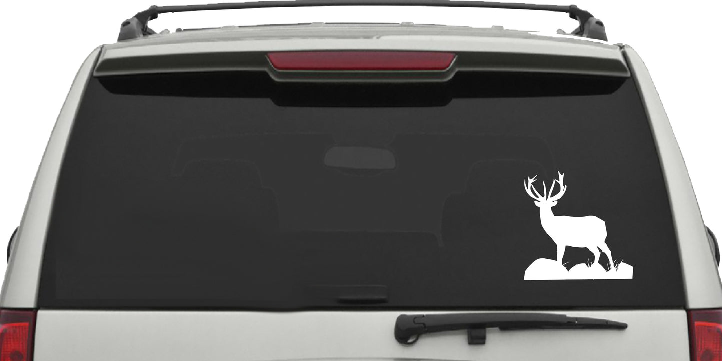 Deer, Elk on rocks, Sticker