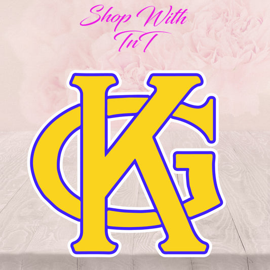 KG King George Vinyl Decal Sticker for flat surface
