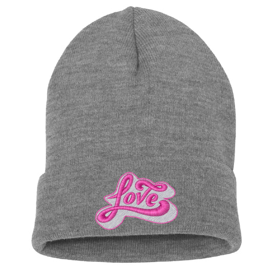 LOVE Embroidered Beanie Winter Hat