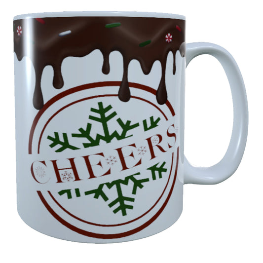 Hot Chocolate, North Pole, Reindeer, Santa Clause, 15 oz Mug