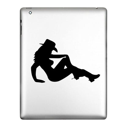 Western Cowgirl in Hat and Boots, Rodeo, Decal Sticker