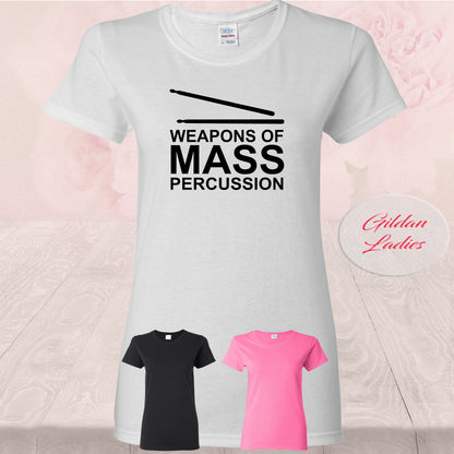 Weapons Of Mass Percussion T-Shirt - Music Lover, Drummer Gift