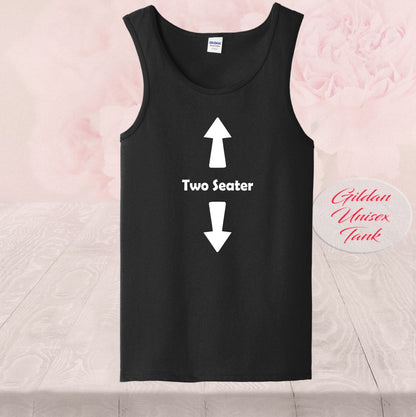 Funny Adult Two Seater Arrow T-Shirt - Humorous and Playful Design