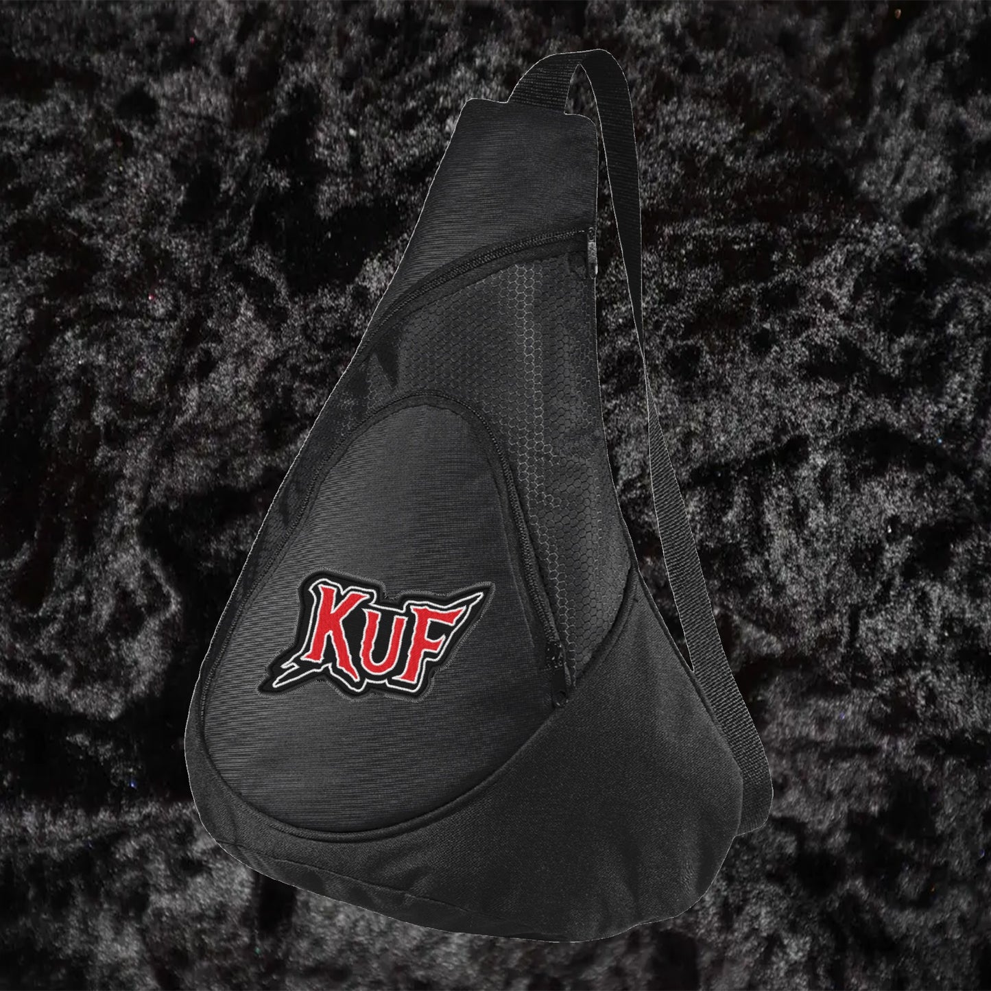 KuF Embroidered Logo Sling Bag