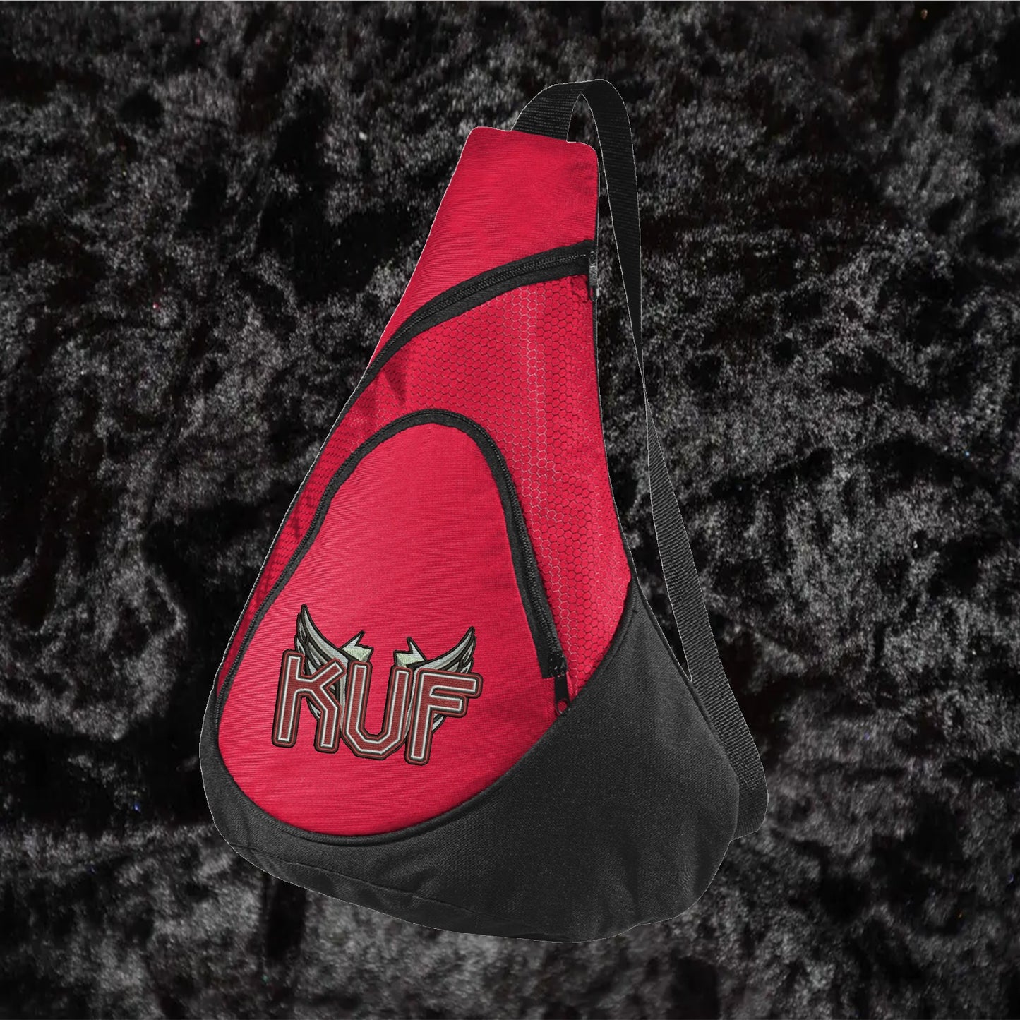 KuF Embroidered Logo Sling Bag