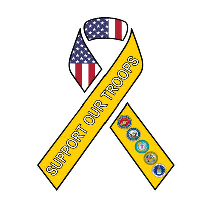 Support Our Troops Military USA Decal Sticker