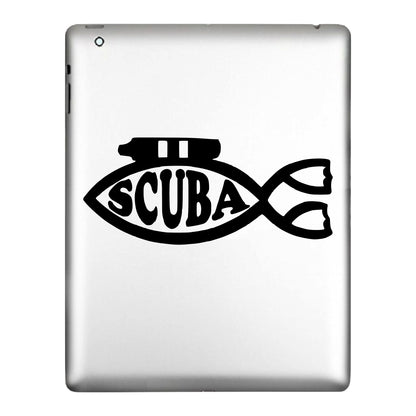 Scuba Diver Fish Vinyl Sticker