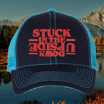 Embroidered 'Stuck in the Upside Down' Hat - Unique and Mysterious Design
