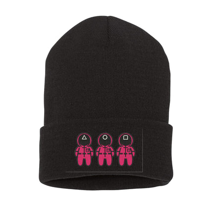 Embroidered Squid  Beanie, Hat, Cuffed Beanie