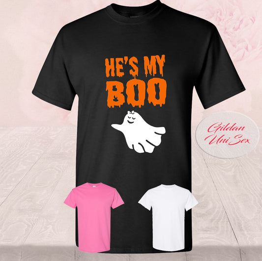 He's My Boo Ghost Halloween, T-Shirt