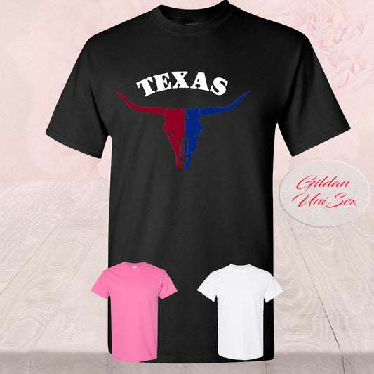 Texas State Longhorn, Bull Skull,  T Shirts