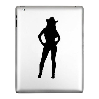 Western Cowgirl in Hat and Boots, Rodeo, Decal Sticker