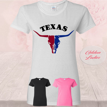 Texas State Longhorn, Bull Skull,  T Shirts