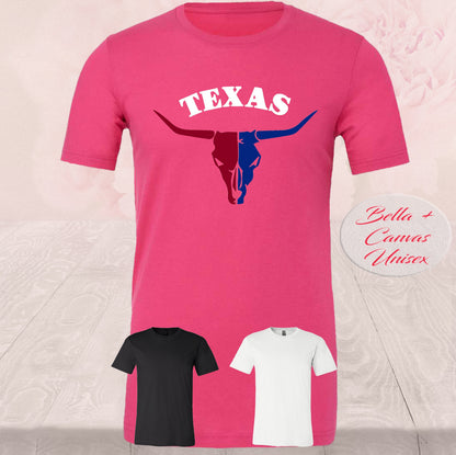 Texas State Longhorn, Bull Skull,  T Shirts