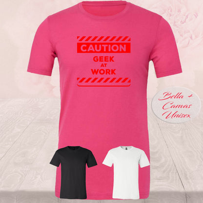 Caution Geek At Work, Shirts
