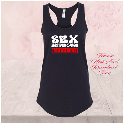 Sex Instructor, First Lesson Free, Shirts
