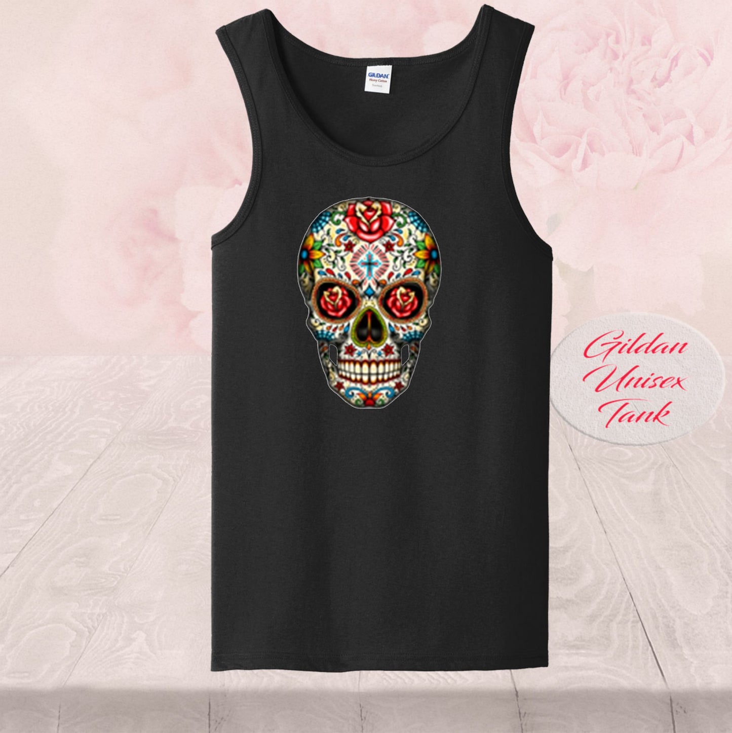 Sugar Skull With Roses, Day of the Dead, Shirt