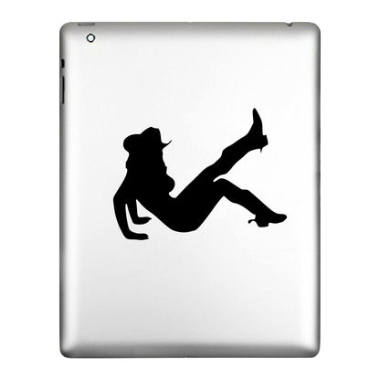 Western Cowgirl in Hat and Boots, Rodeo, Decal Sticker