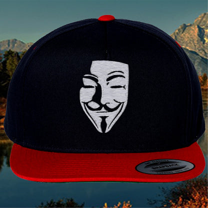 Embroidered Anonymous Style Mask Hat | Trucker Cap | Adjustable Snapback