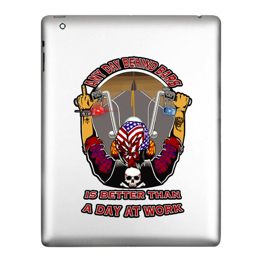 Biker A Day Behind Bars, Decal Sticker