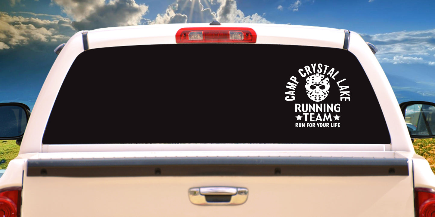 Jason Camp Crystal Lake Running Team, Sticker Decal