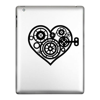 Gear Clock Heart, Sticker Decal