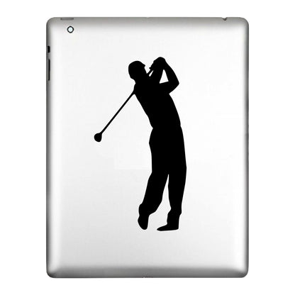 Male Golfer swinging, Sticker Decal