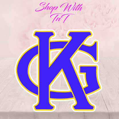 KG King George Vinyl Decal Sticker for flat surface