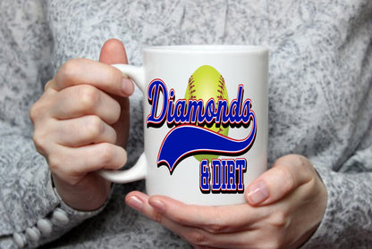 Baseball Softball Diamonds And Dirt | 15 oz Mug