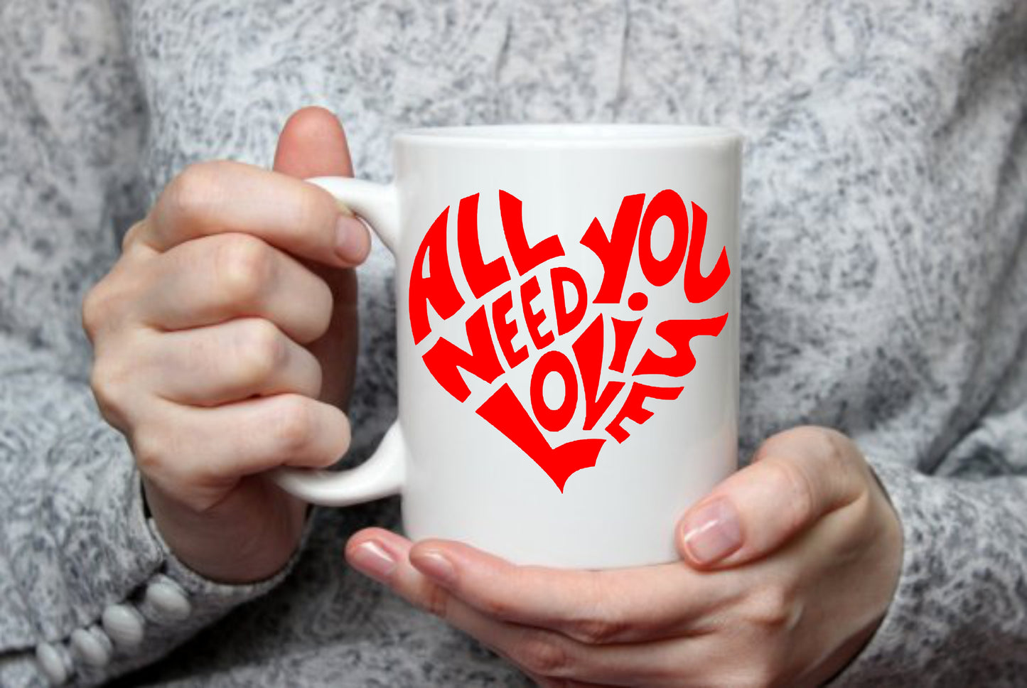 Heart All You Need Is Love  | 15 oz Mug