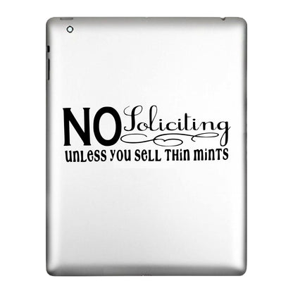 No Soliciting Sell Thin Mints , Sticker Decal