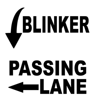Passing Lane Blinkers Sticker Decal