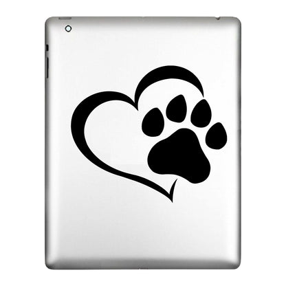 Paw Heart Dog, Sticker Decal
