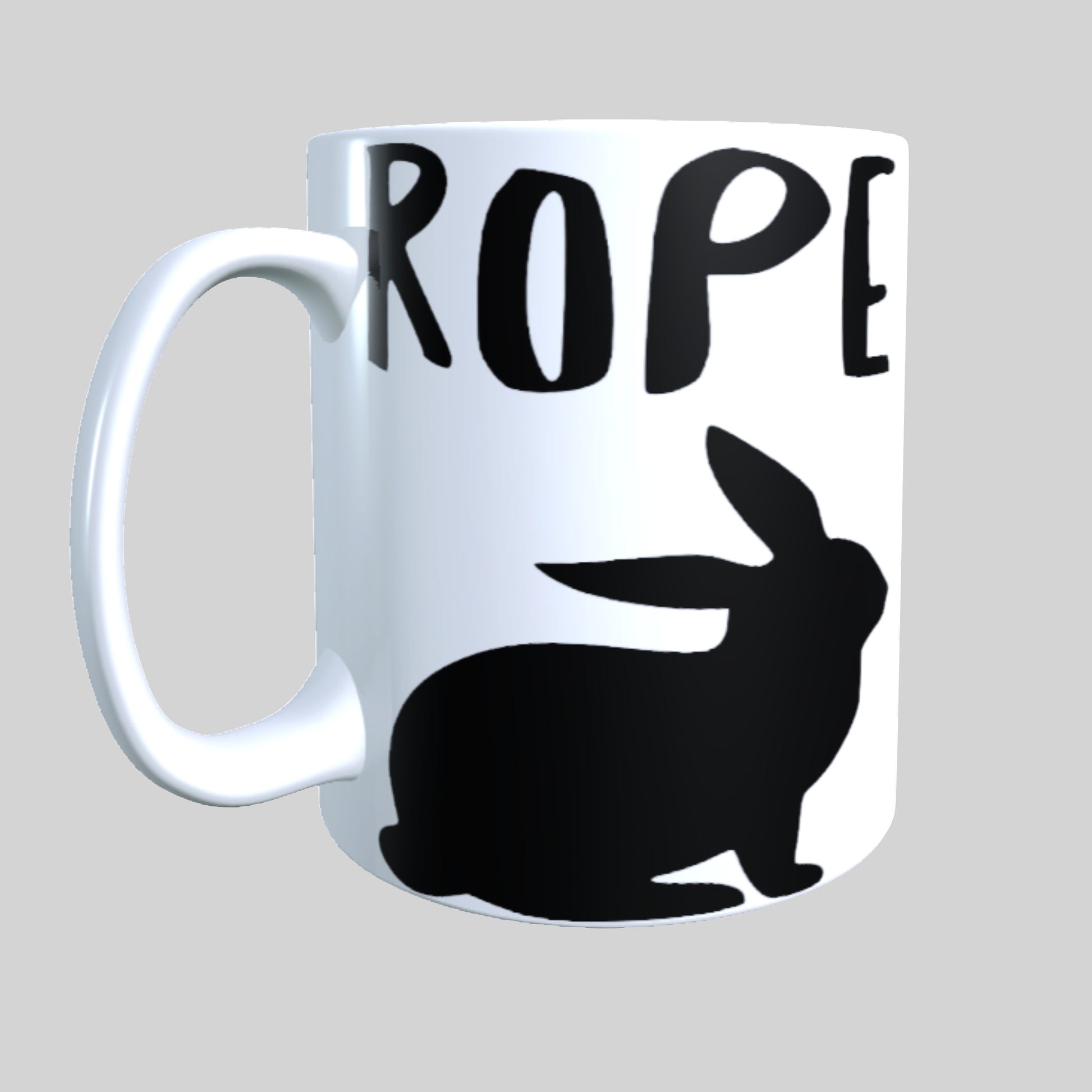 Rope Bunny, Bondage Knots, 15 oz  Mug.