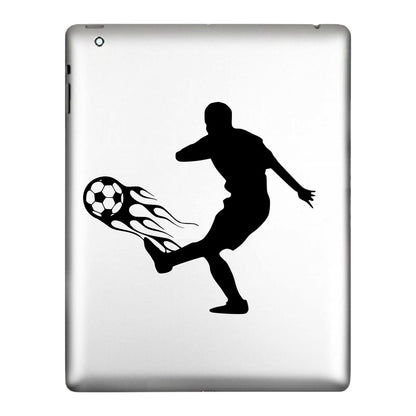 Soccer Player Flames, Decal Sticker