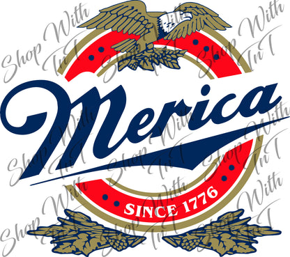Miller Merica Since 1776 American Eagle | Americana | Digital PNG "File Only".