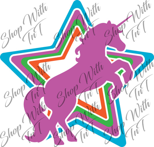 Twinkle Star Unicorn | Digital Download PNG "File Only"